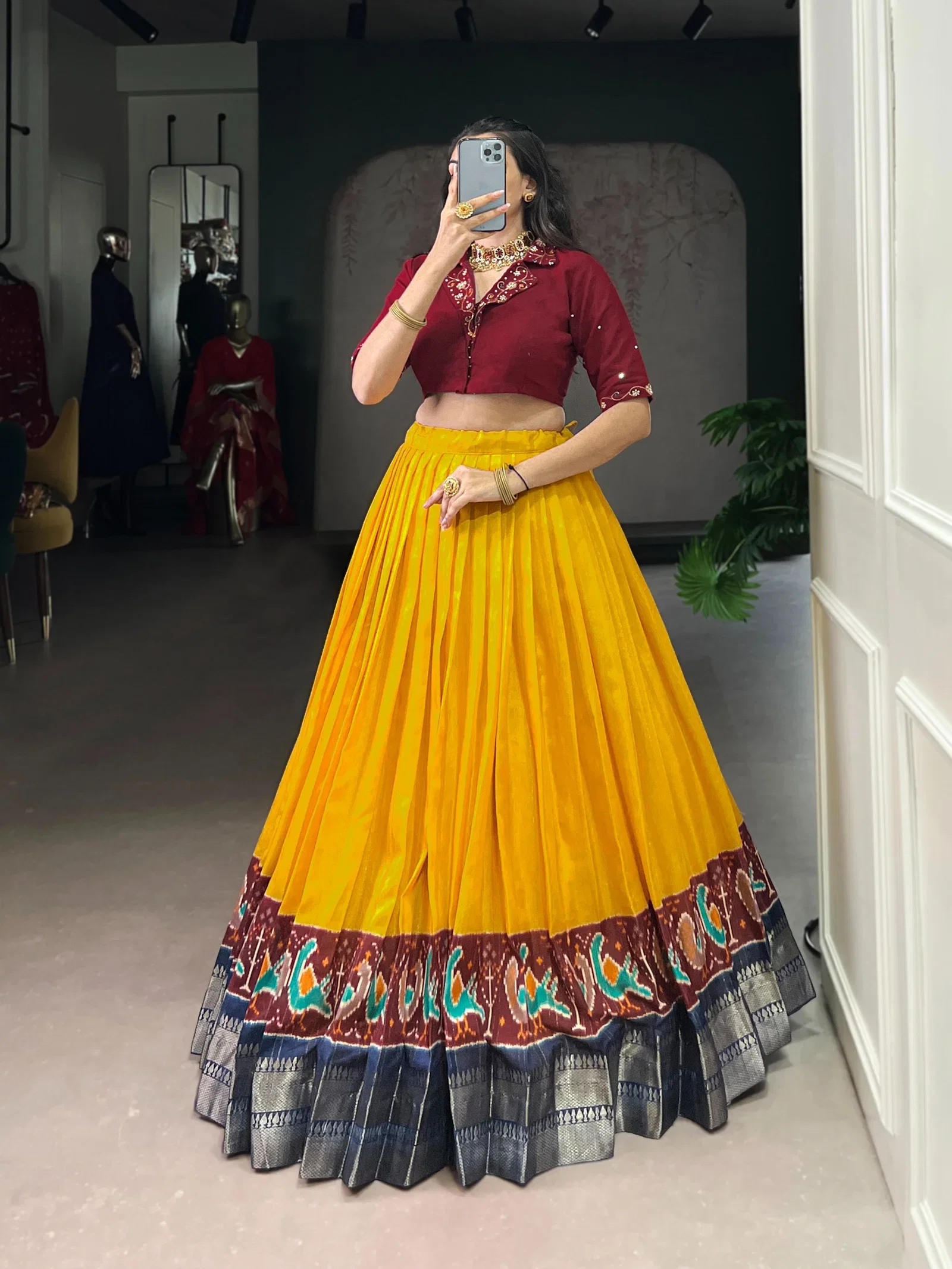 Lekha YF 1135 Poly Cotton Zari Weaving Co Ord Set Lehenga Collection