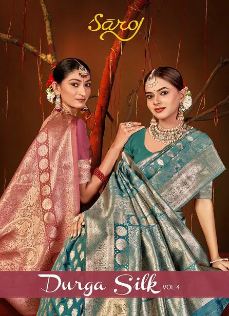 Saroj Durga Silk Vol 4 Soft Silk Wedding Wear Saree Collection