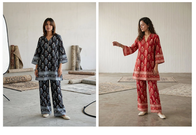 Naisha K 965 Cotton Printed Co Ord Set Collection