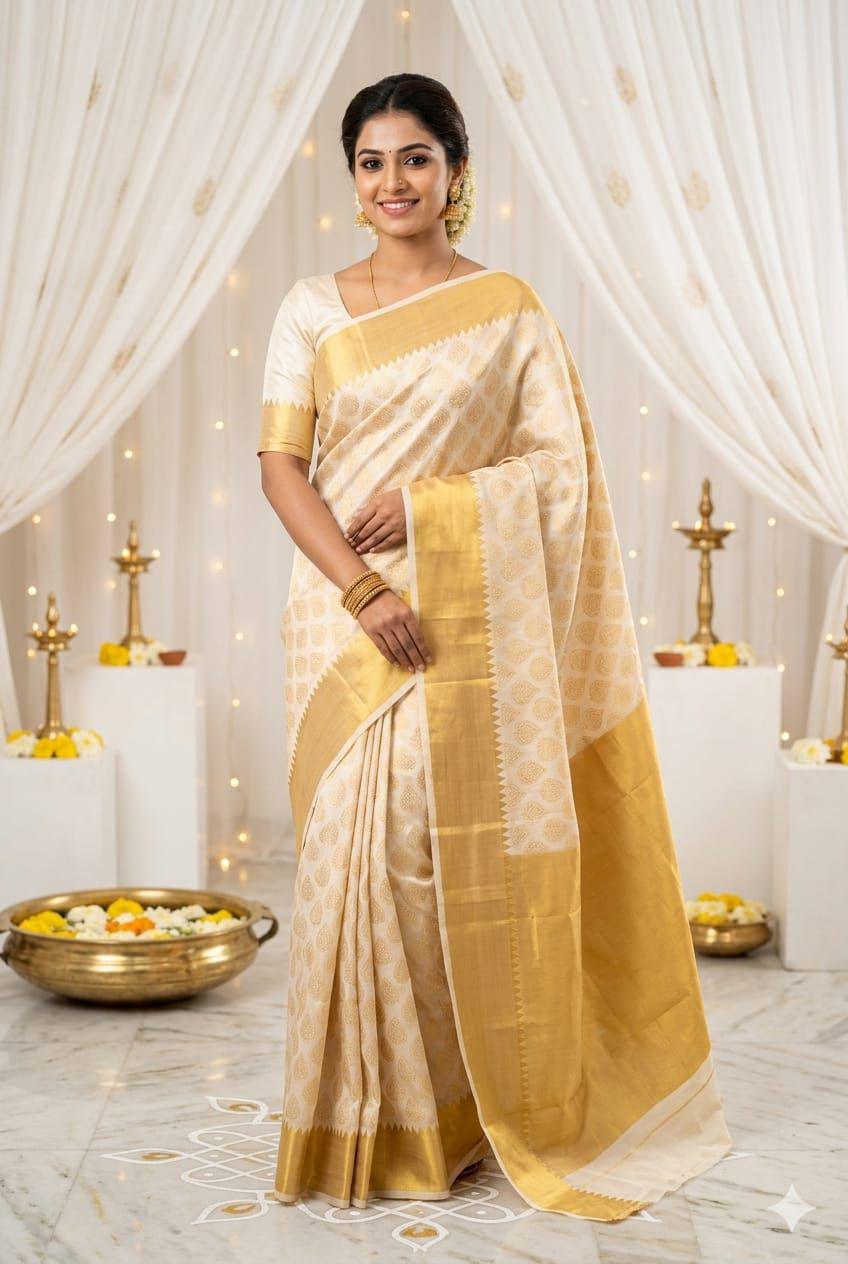 NCO 187 Soft Lichi Silk Jacquard All Over Saree