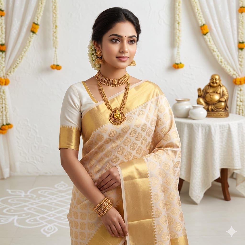 NCO 187 Soft Lichi Silk Jacquard All Over Saree