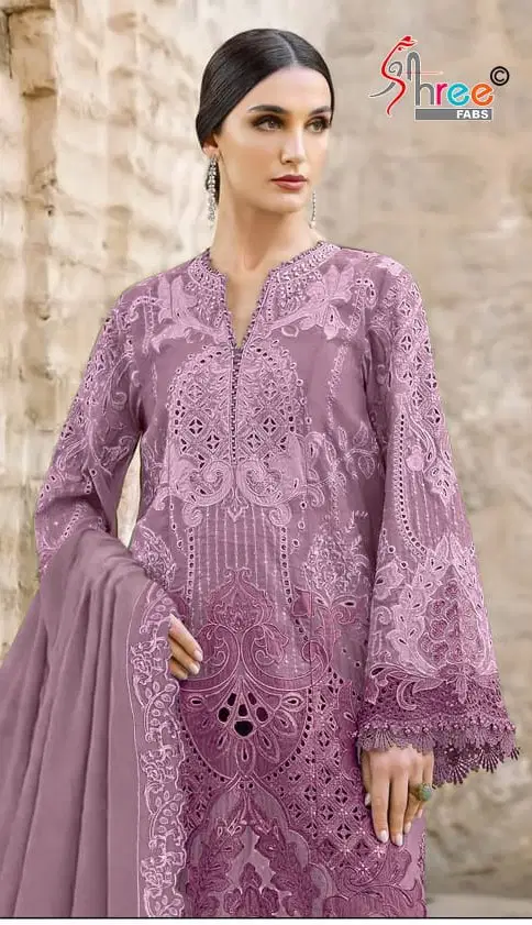Shree Sf 5615 A To D Chiffon Embroidered Salwar Kameez