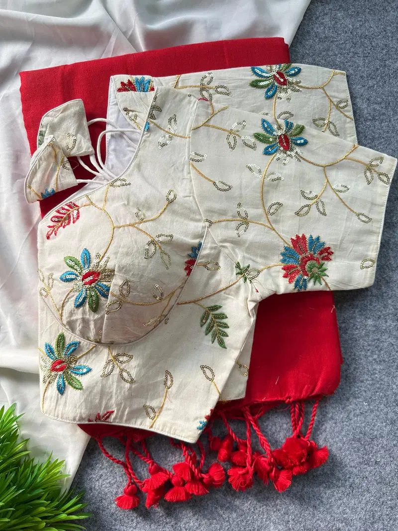 Khadi Vol 26 Khadi Cotton Saree With Embroidered Blouse Collection