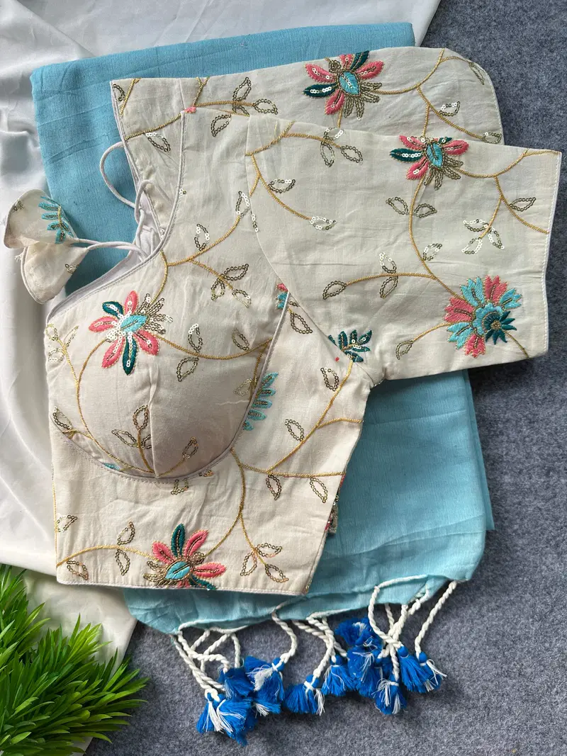 Khadi Vol 26 Khadi Cotton Saree With Embroidered Blouse Collection