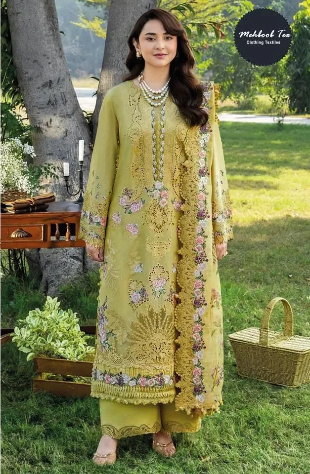 Mehboob Tex 2025 And 2026 Cambric Cotton Embroidered Salwar Kameez