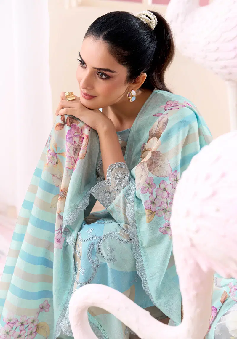Sahiba Resham Art Cotton Vintage Embroidered Salwar Kameez
