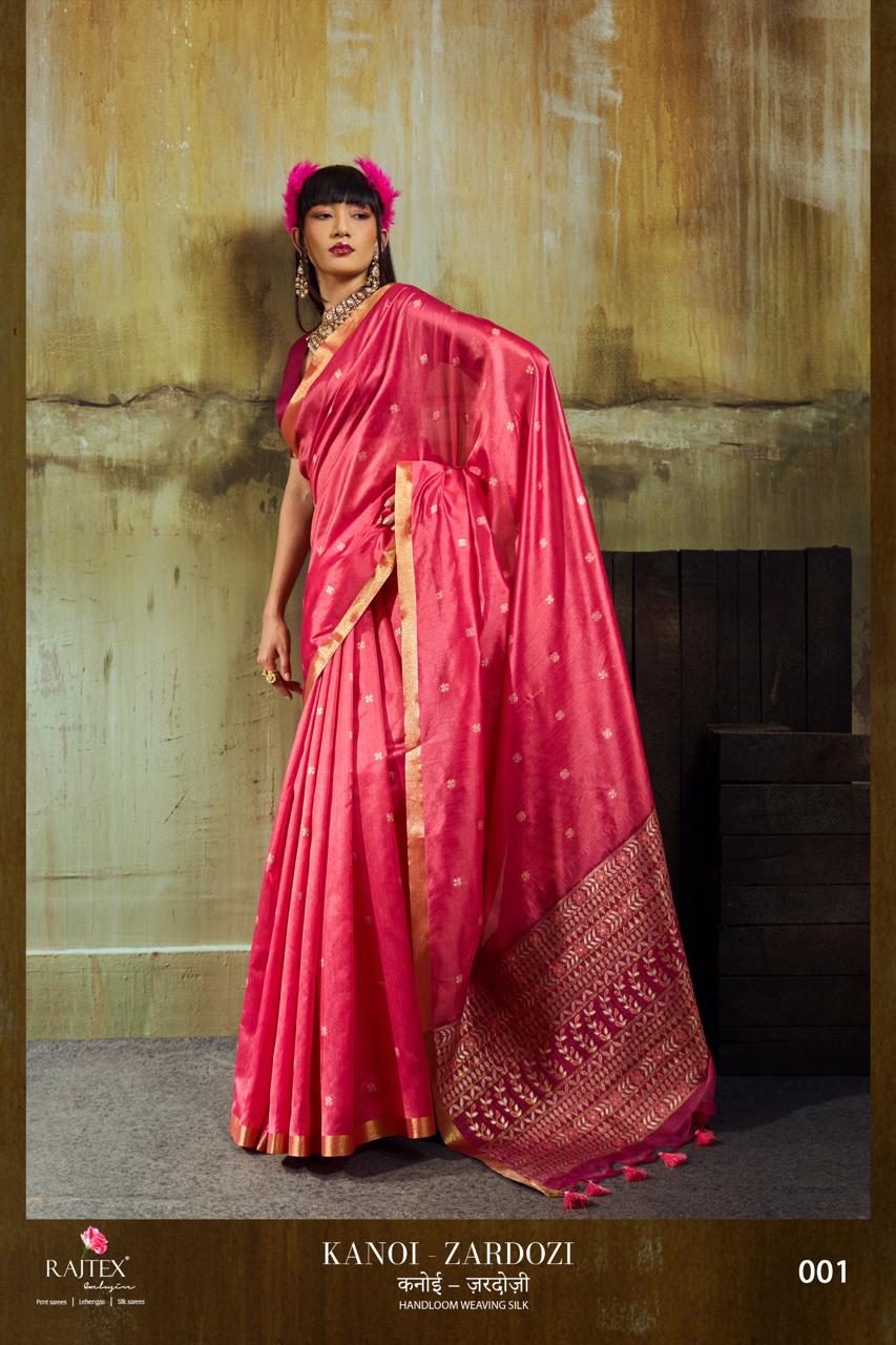 Rajtex Kanoi Zardozi Handloom Weaving Silk Saree Collection