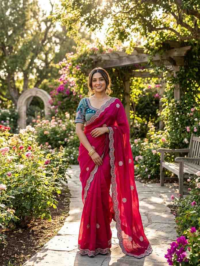 Kc 4066 Fandy Sattin Silk Sequence Worked Designer Saree Collection