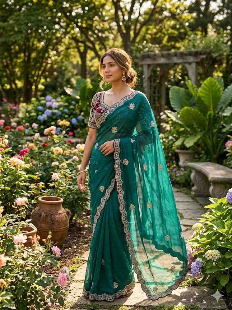 Kc 4066 Fandy Sattin Silk Sequence Worked Designer Saree Collection