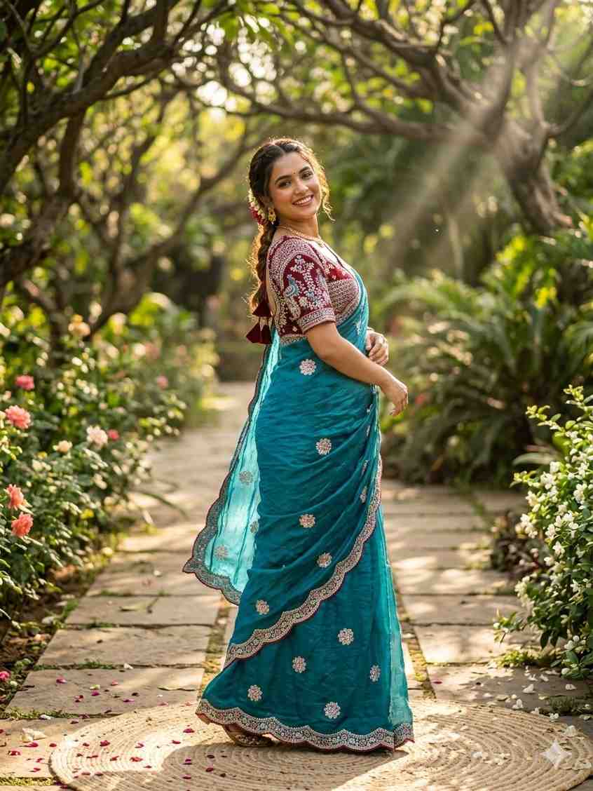 Kc 4066 Fandy Sattin Silk Sequence Worked Designer Saree Collection