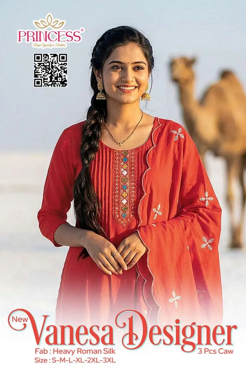 Princess Vanesa Designer Roman Silk Kurti Set Collection