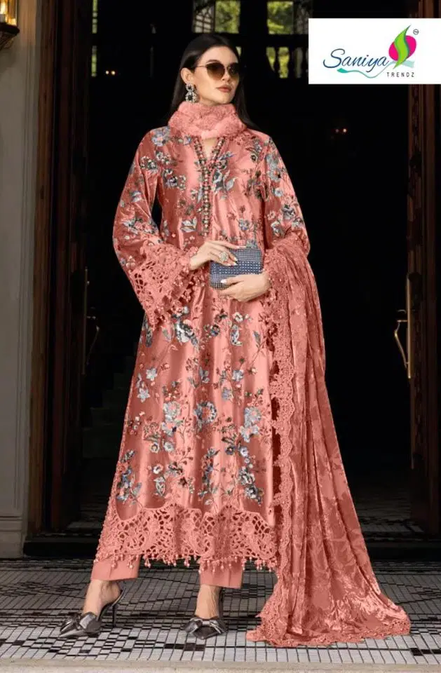 Saniya Maria B 151 Rayon Cotton Embroidered Salwar Kameez Collection