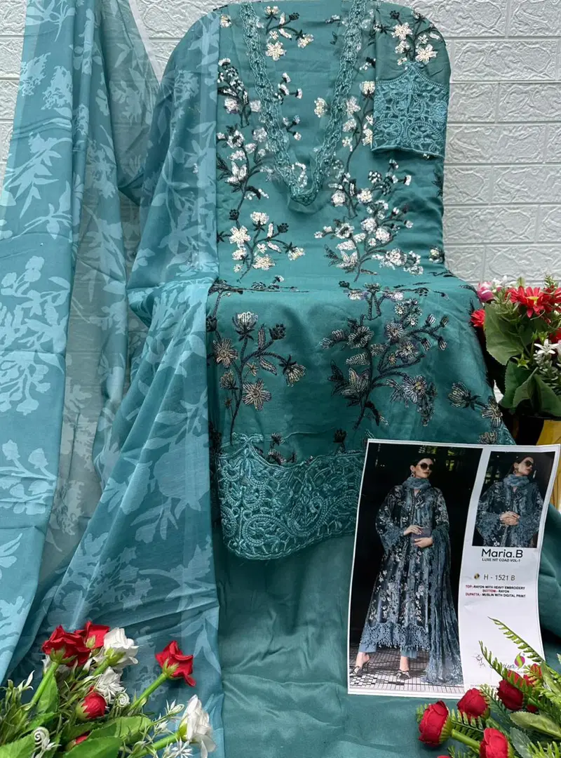 Saniya Maria B 151 Rayon Cotton Embroidered Salwar Kameez Collection