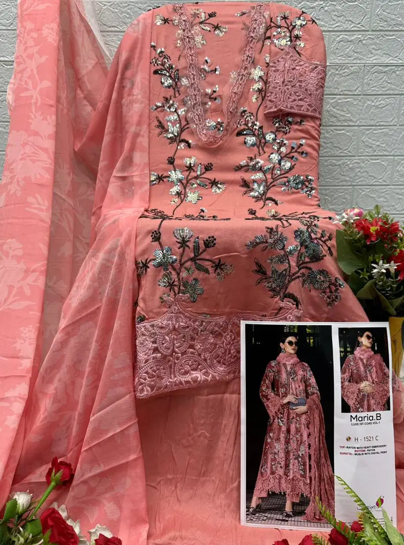 Saniya Maria B 151 Rayon Cotton Embroidered Salwar Kameez Collection