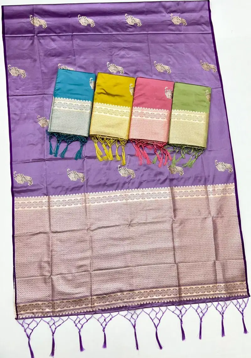 Rajtex Kanthkala Tiger Satin Handloom Weaving Silk Saree Collection