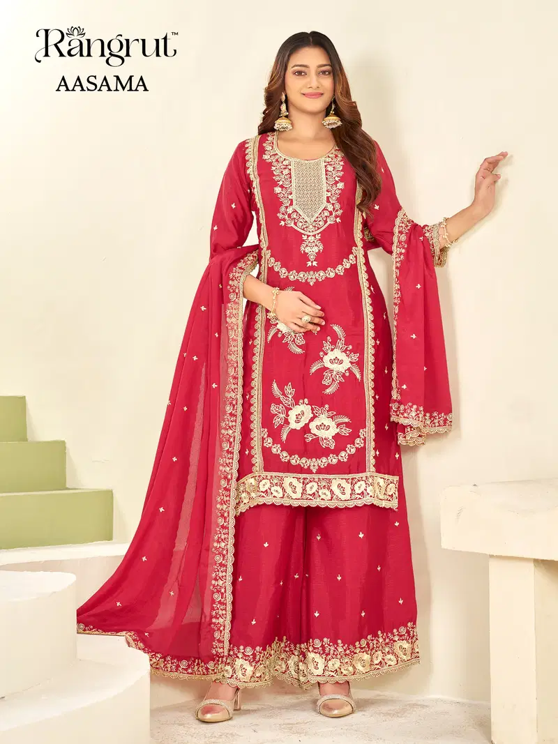 Rangrut Aasama Chinon Embroidered Salwar Kameez Collection