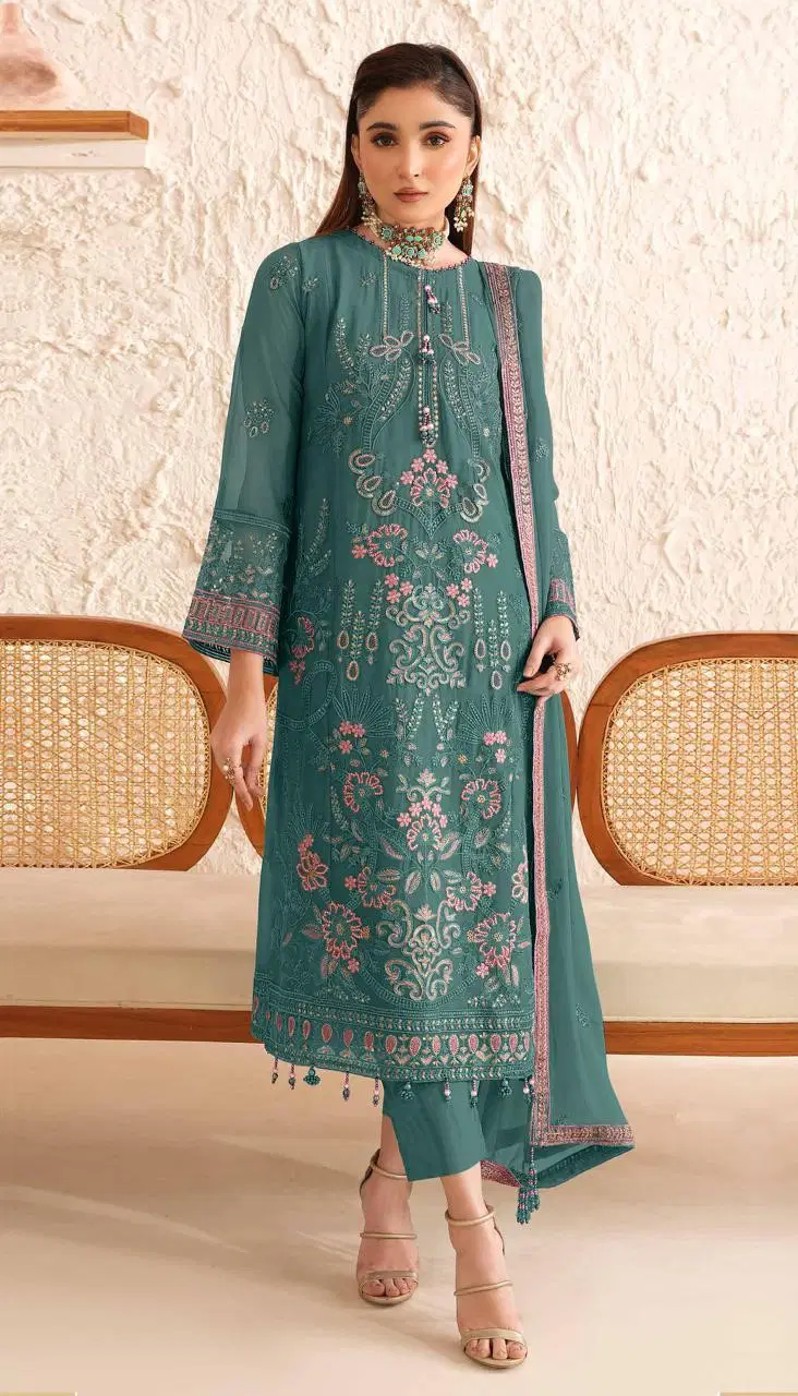 Mah E Rooh 4216 A To D Faux Georgette Embroidered Salwar Kameez Collection