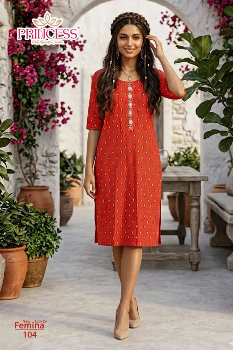Princess New Femina Vartican Printed Fancy Kurti Collection