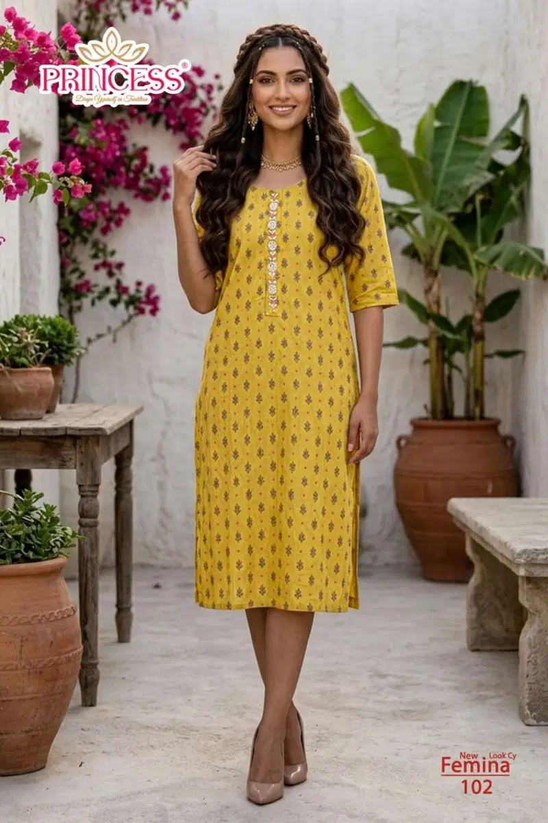 Princess New Femina Vartican Printed Fancy Kurti Collection