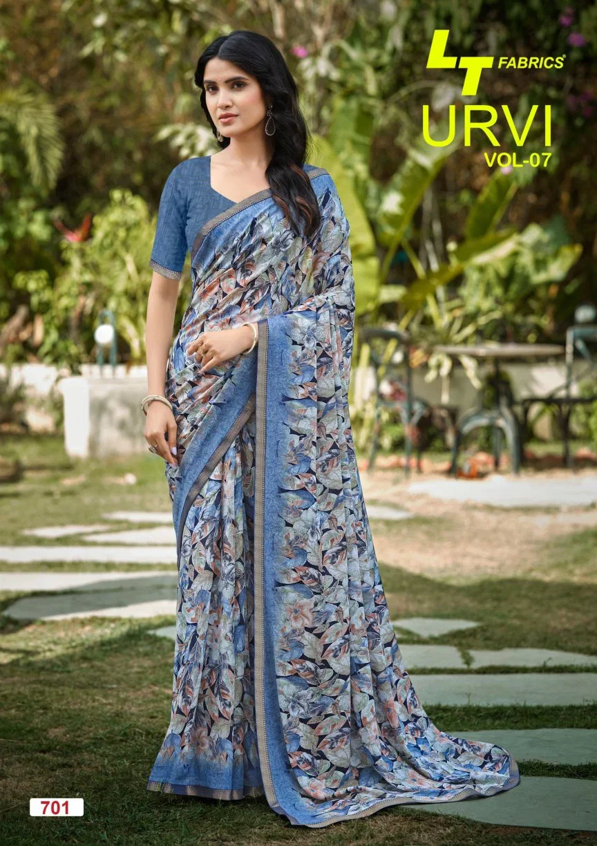 Lt Urvi Vol 7 Micro Printed Saree Collection