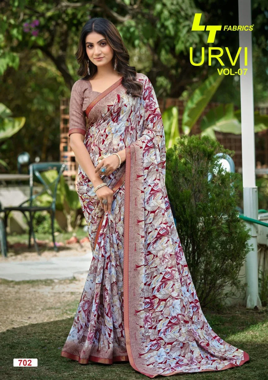 Lt Urvi Vol 7 Micro Printed Saree Collection