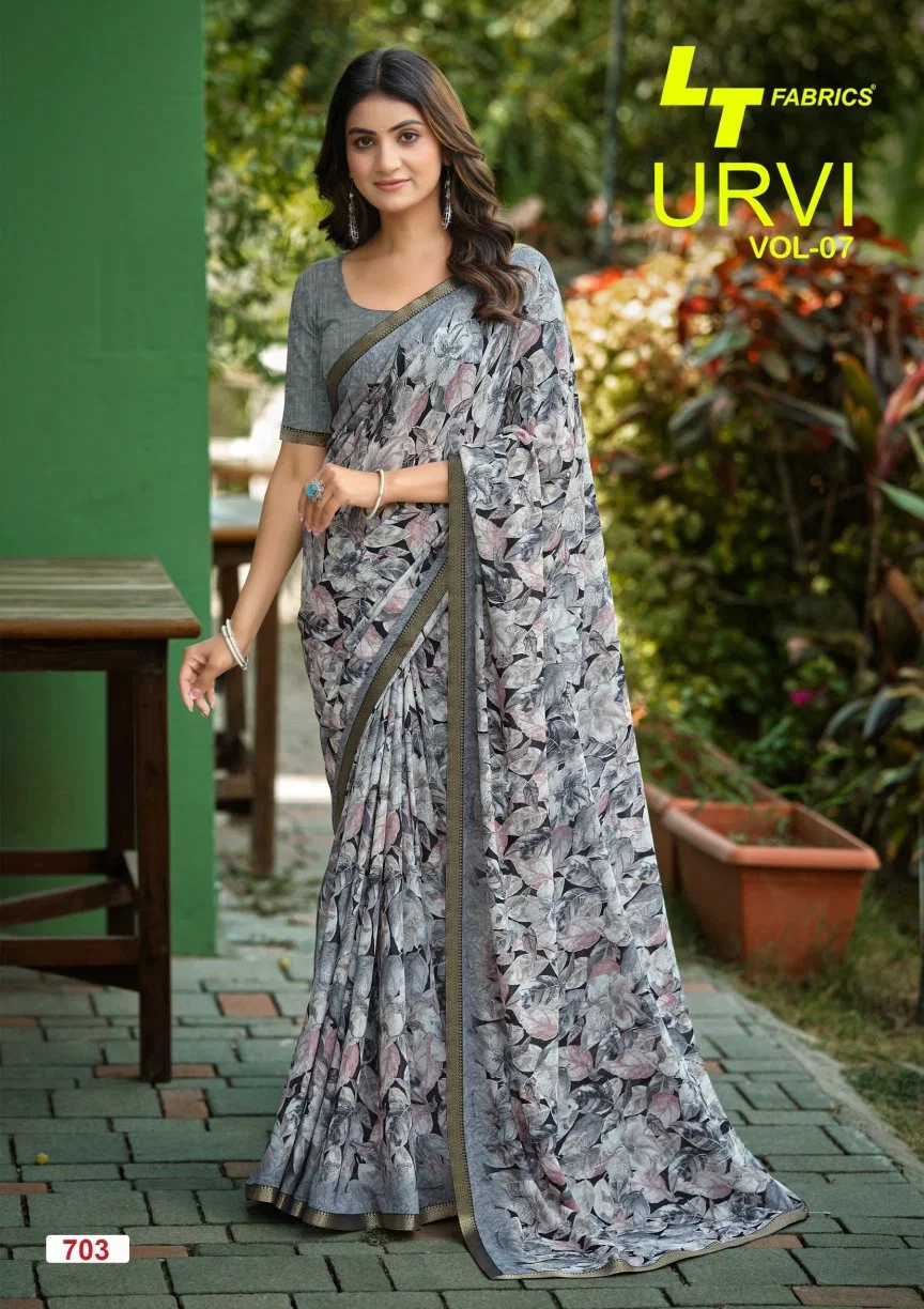 Lt Urvi Vol 7 Micro Printed Saree Collection