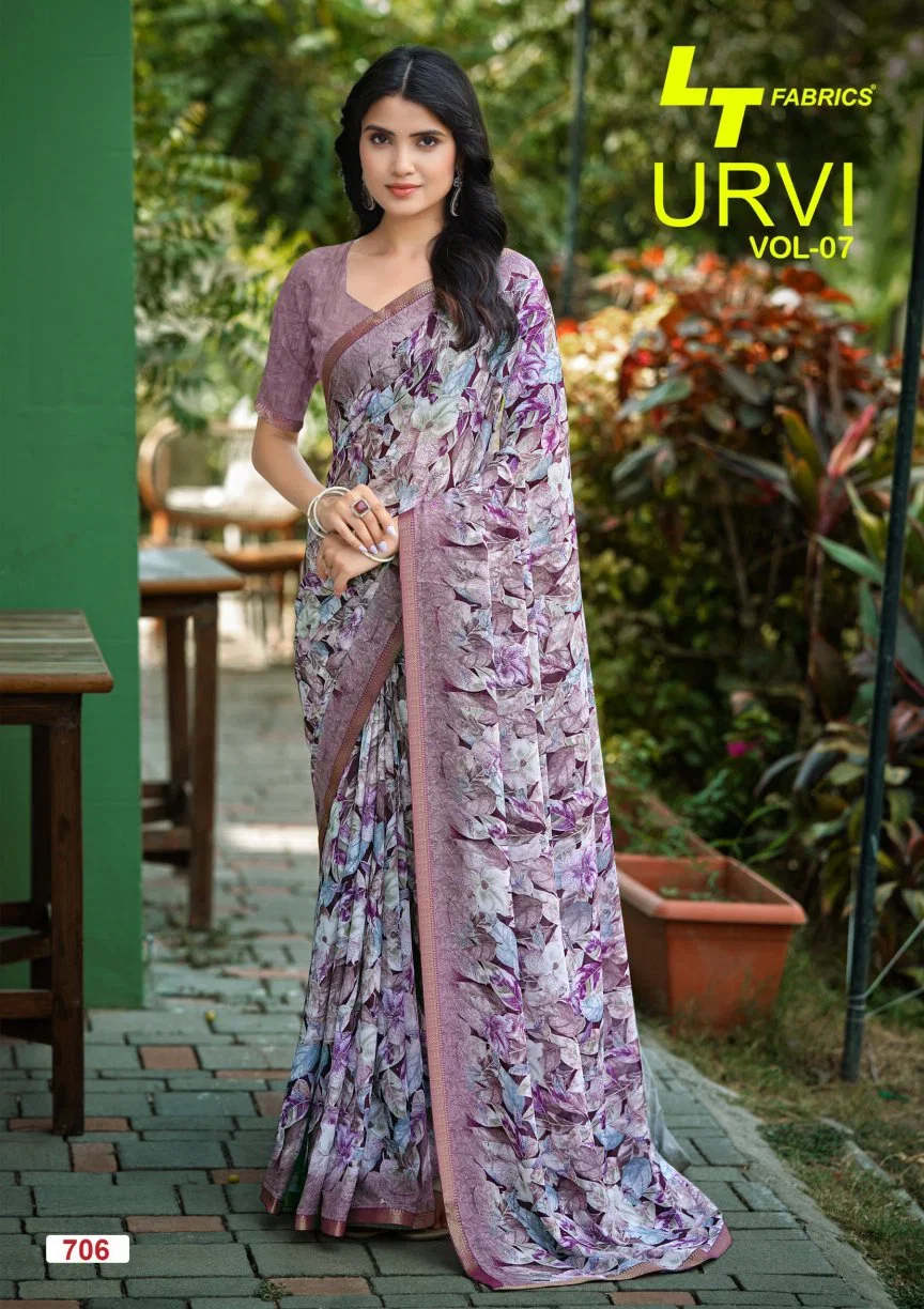Lt Urvi Vol 7 Micro Printed Saree Collection
