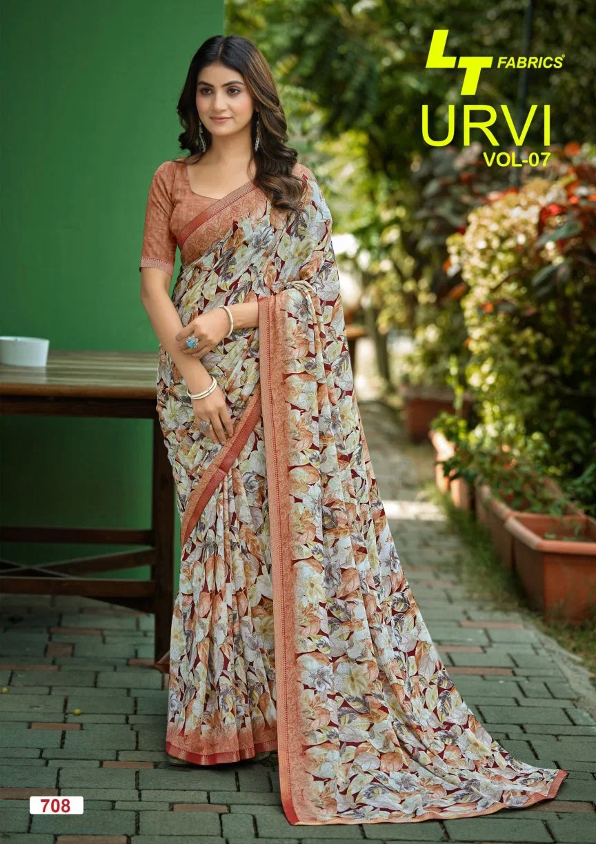 Lt Urvi Vol 7 Micro Printed Saree Collection