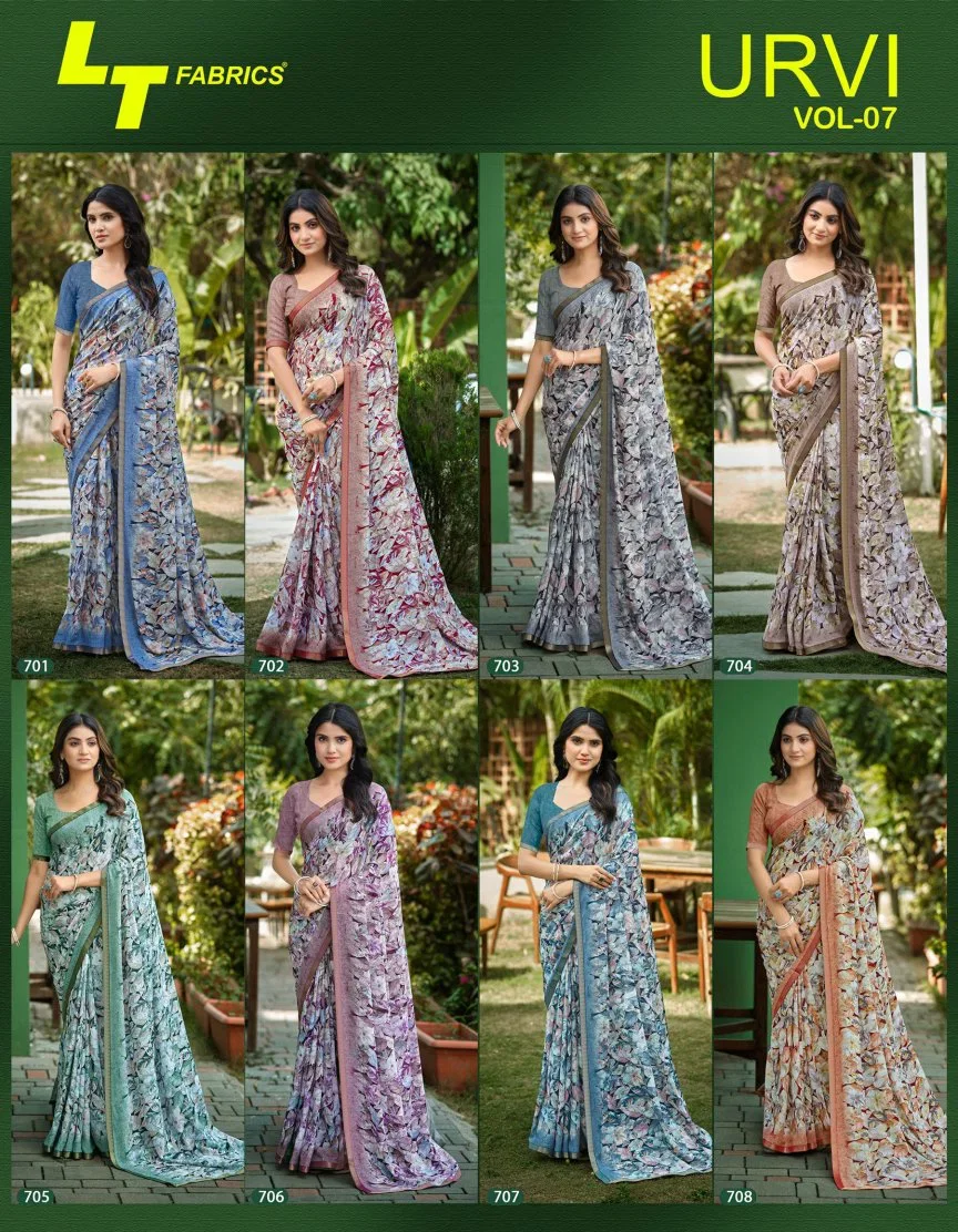Lt Urvi Vol 7 Micro Printed Saree Collection