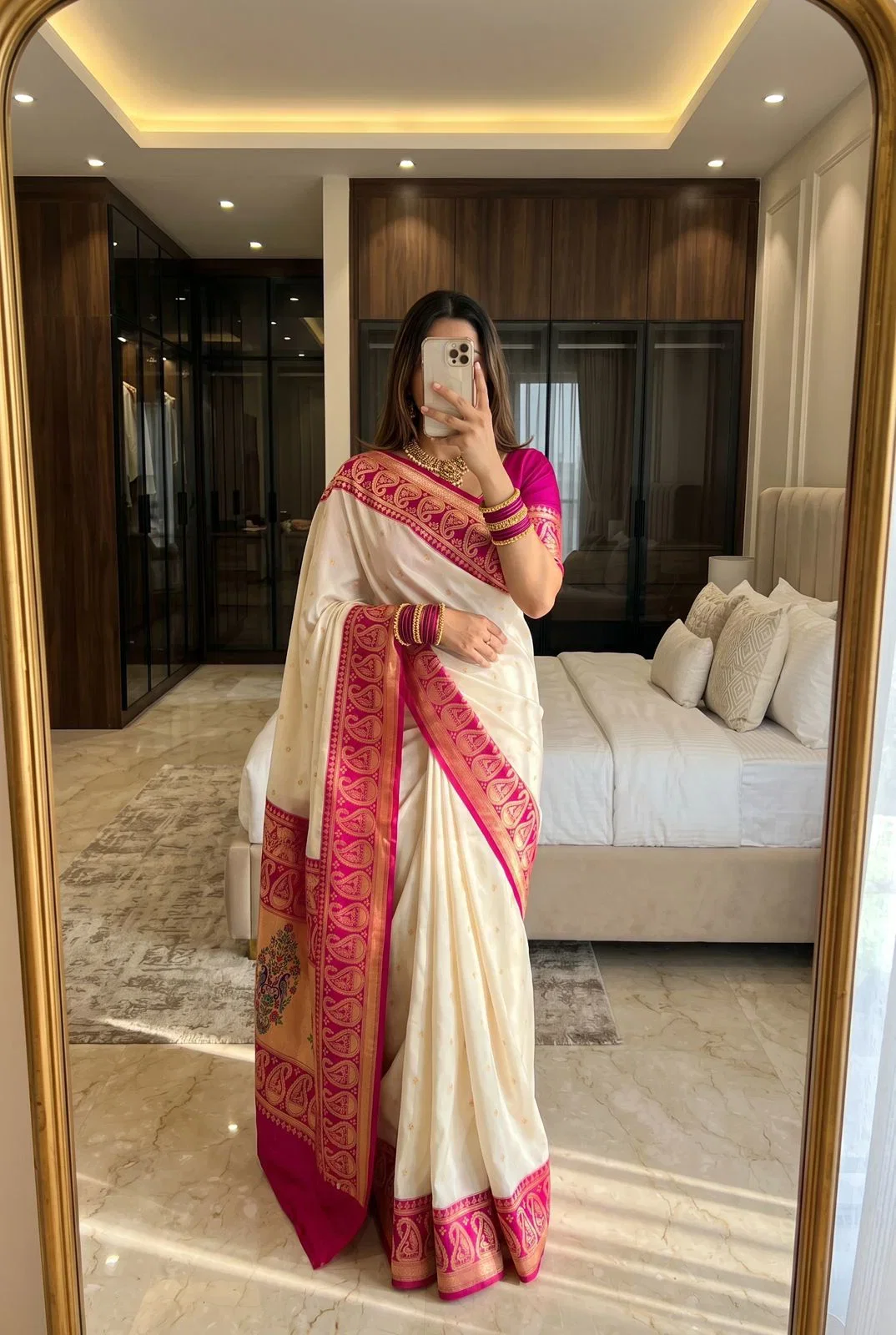 Mb 1213 Banarasi Paithani Silk Zari Weaving Saree Collection
