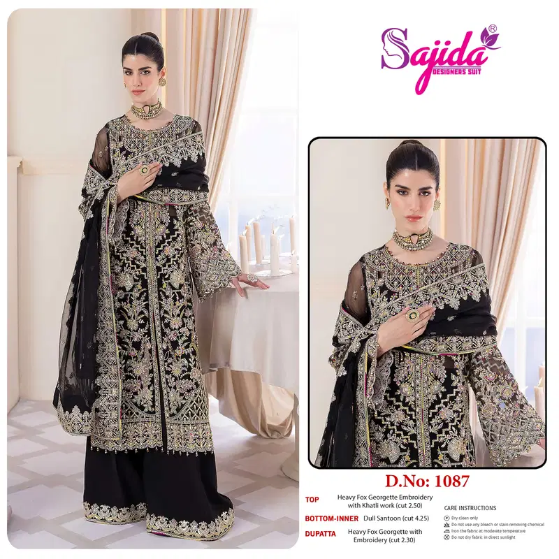 Sajida 1087 Georgette With Embroidered Salwar Kameez