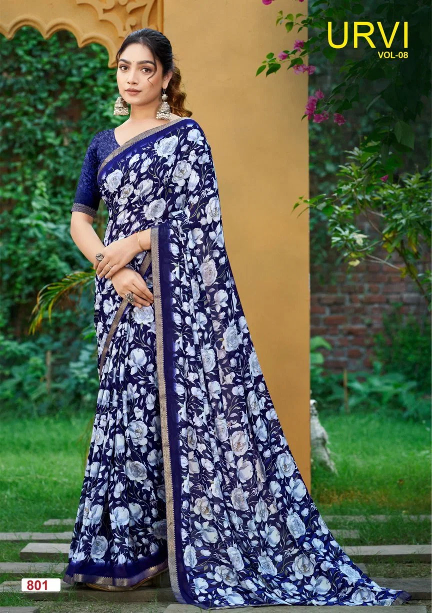 Lt Urvi Vol 8 Micro Printed Saree Collection