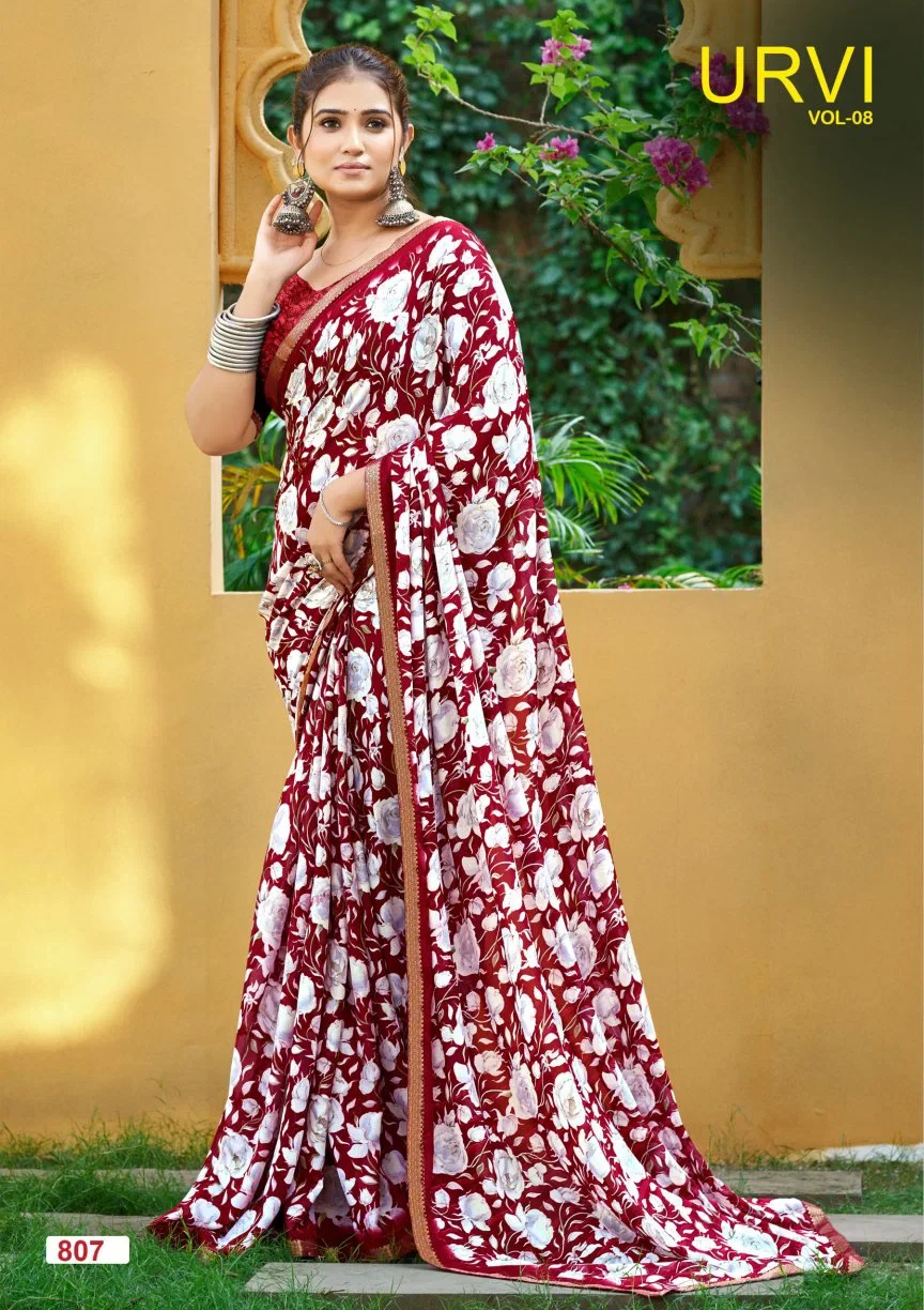 Lt Urvi Vol 8 Micro Printed Saree Collection
