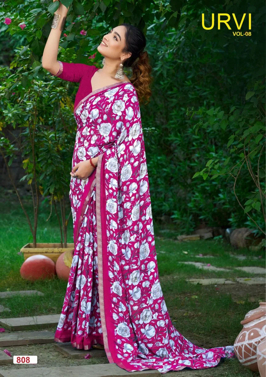 Lt Urvi Vol 8 Micro Printed Saree Collection