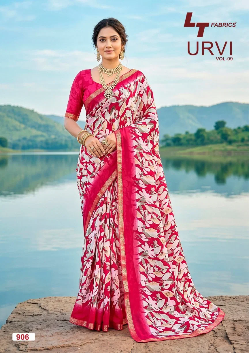 Lt Urvi Vol 9 Micro Printed Saree Collection