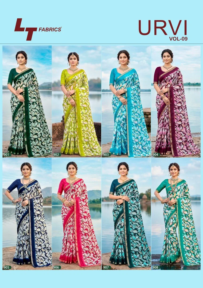 Lt Urvi Vol 9 Micro Printed Saree Collection