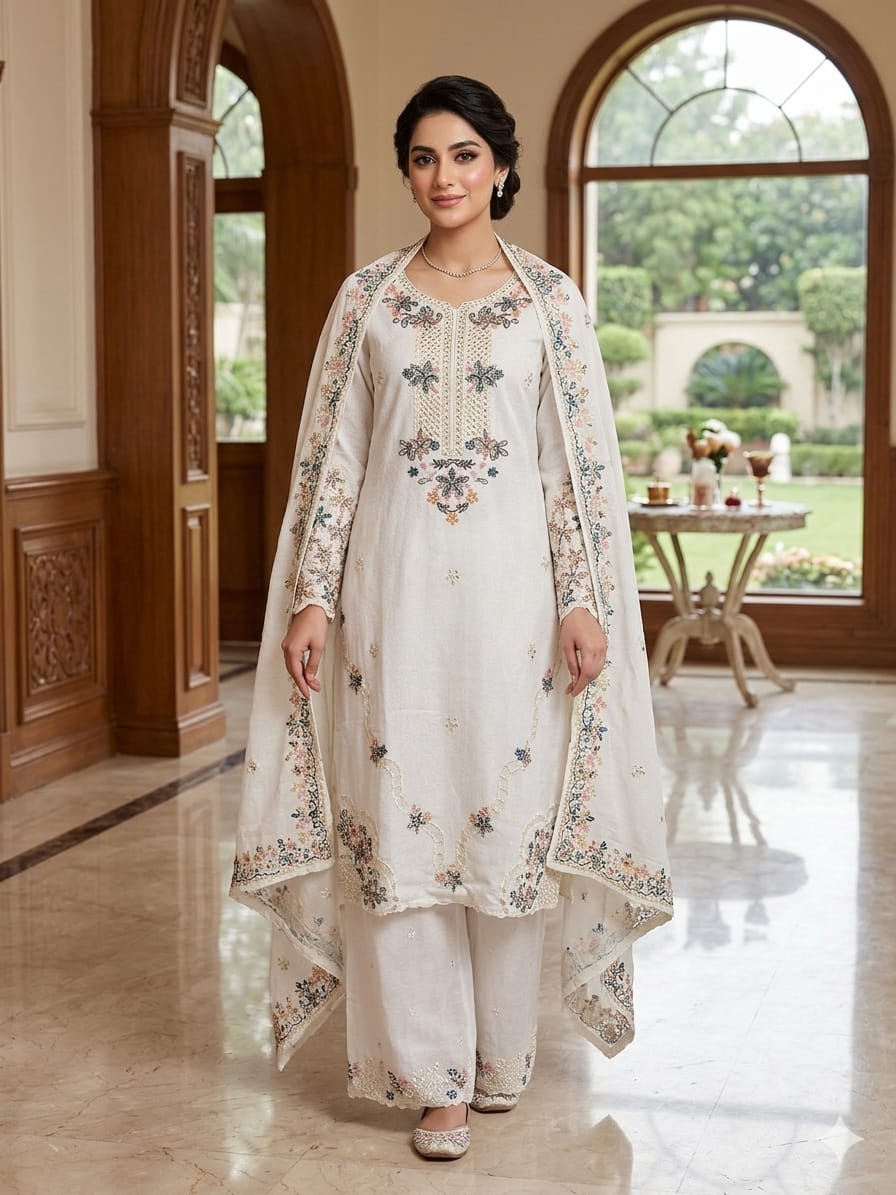 FM FC 5018 Readymade Vatican Top Plazzo With Dupatta