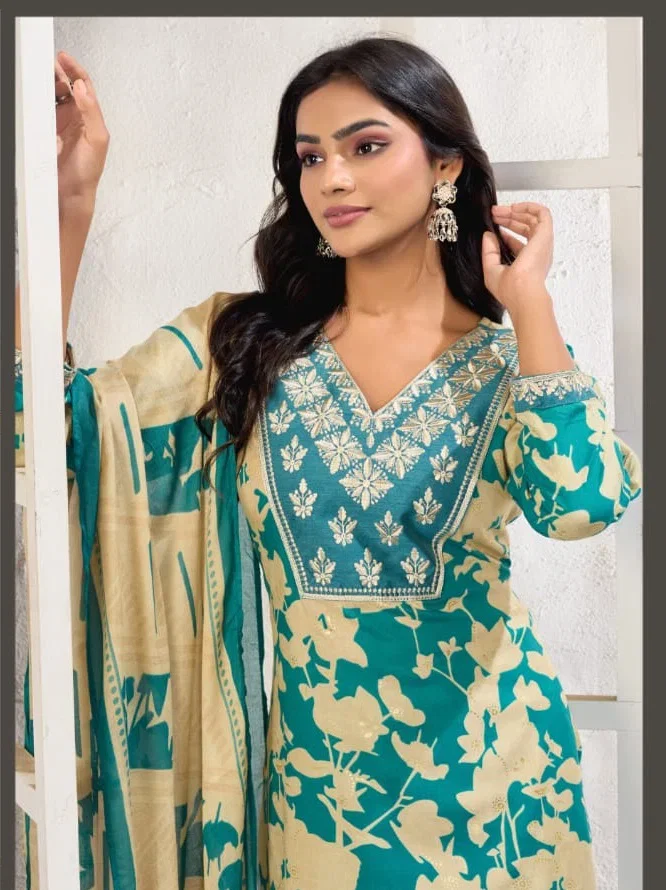 Moksh Gori D No 1436 Rayon Embroidered Kurti Set Collection