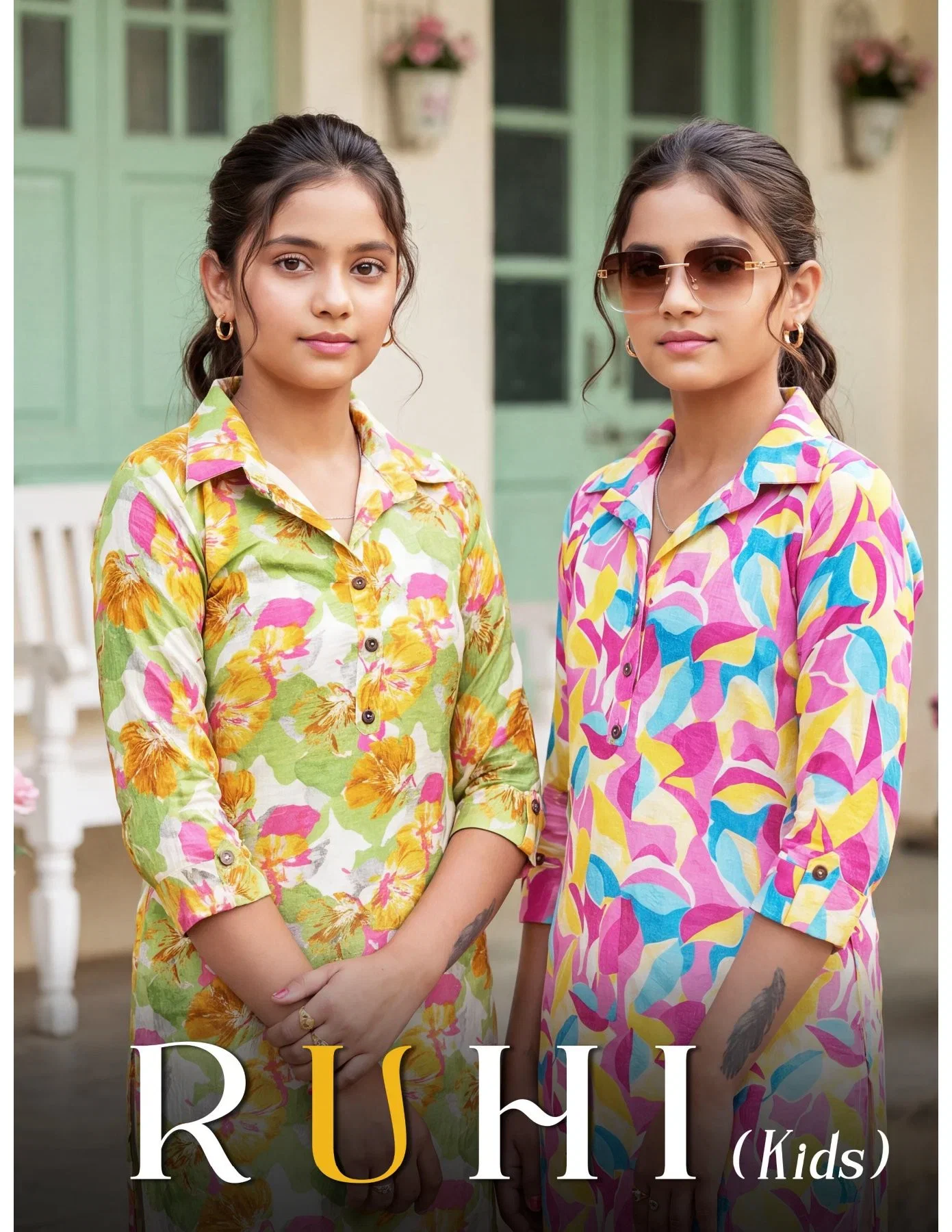 Ruhi Kids Rayon Printed Top With Bottom Collection