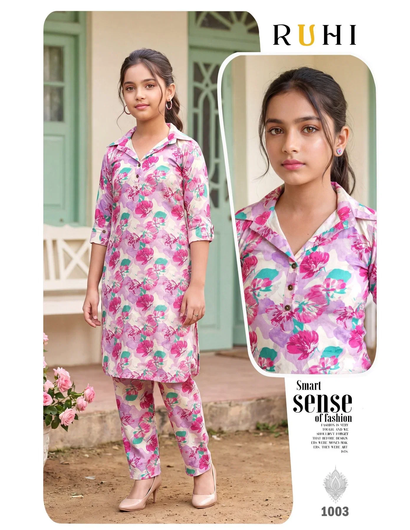 Ruhi Kids Rayon Printed Top With Bottom Collection