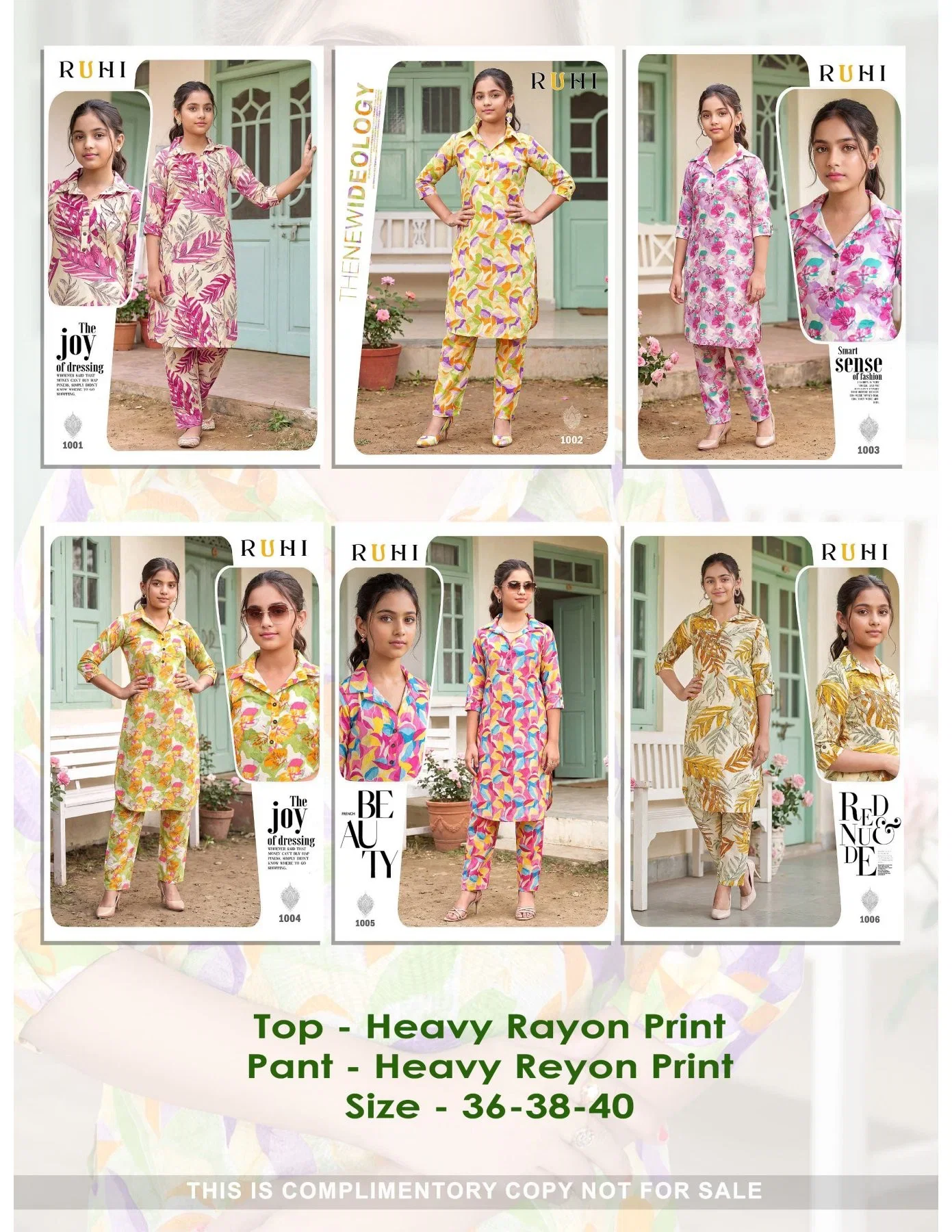 Ruhi Kids Rayon Printed Top With Bottom Collection
