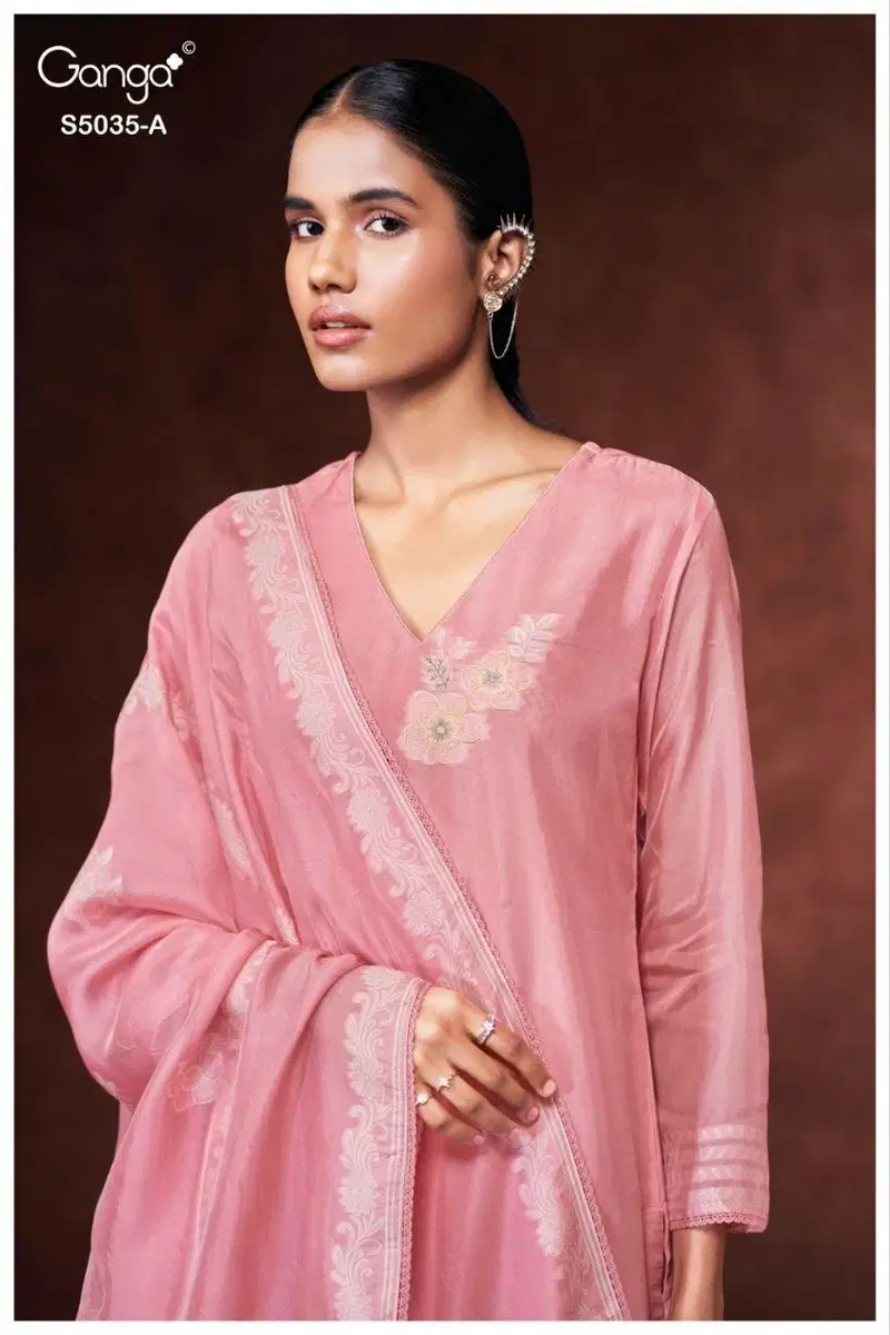 Ganga Phaevi 5035 Premium Pure Viscose Embroidered Salwar Kameez