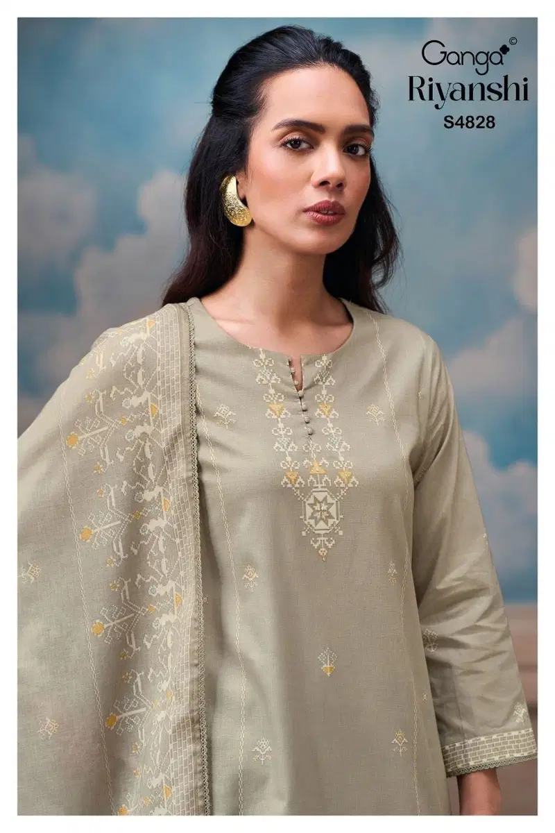 Ganga Riyanshi 4828 Premium Cotton Printed Salwar Kameez Collection