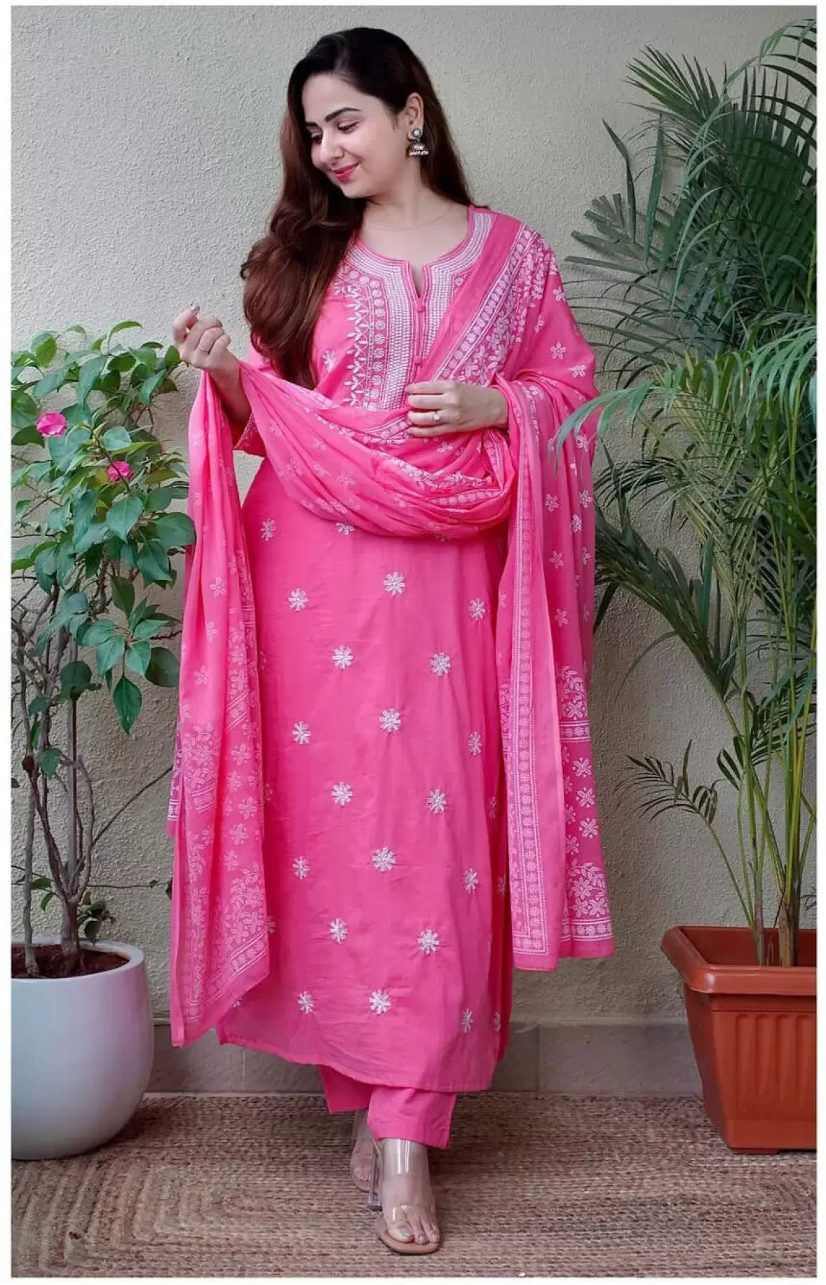 Dhruvi 443 Viscose Embroidery Kurti With Pant Dupatta Collection