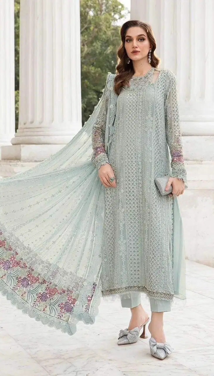 Mah E Rooh 5207 A To D Faux Georgette Embroidered Salwar Kameez