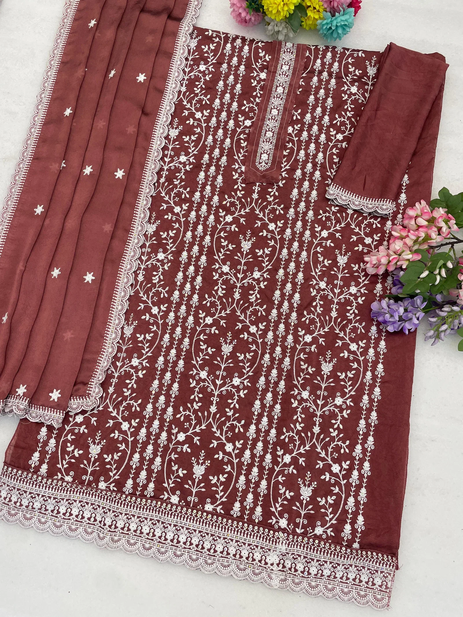 3110 Master Colors A To D Rangoli Cursh Embroidered Salwar Kameez