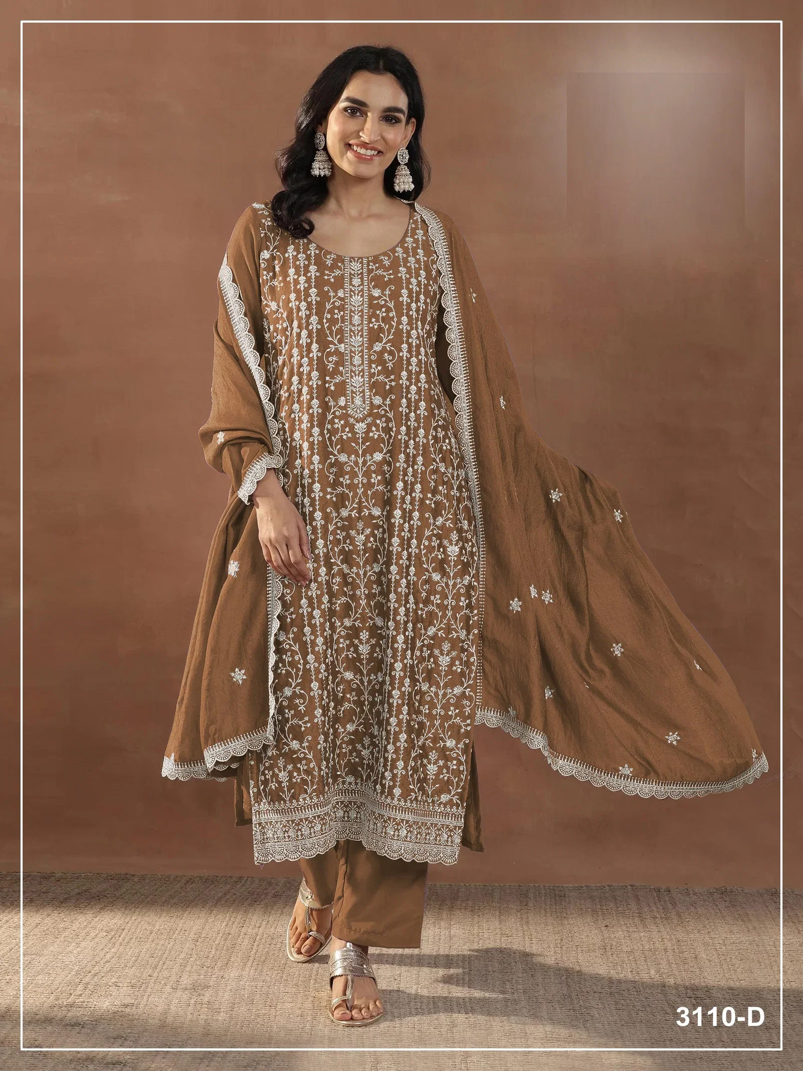 3110 Master Colors A To D Rangoli Cursh Embroidered Salwar Kameez