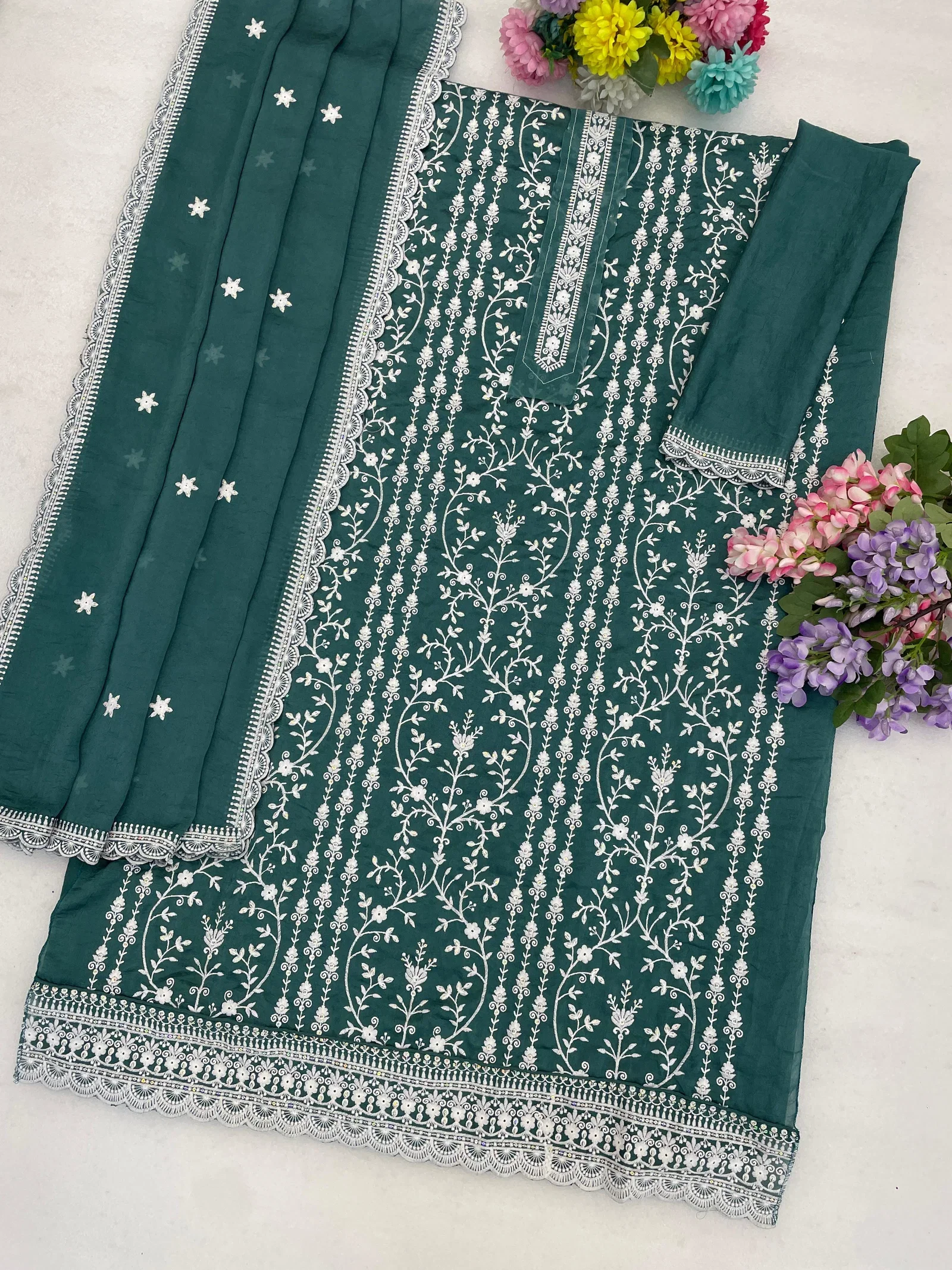 3110 Master Colors A To D Rangoli Cursh Embroidered Salwar Kameez
