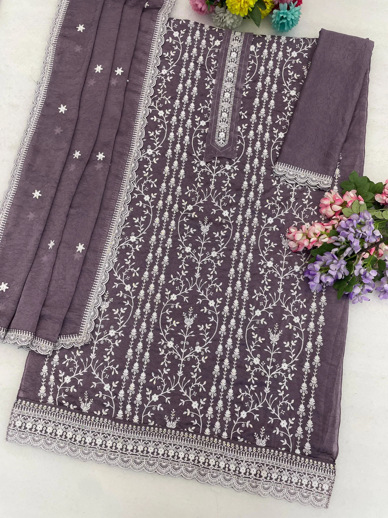 3110 Master Colors A To D Rangoli Cursh Embroidered Salwar Kameez
