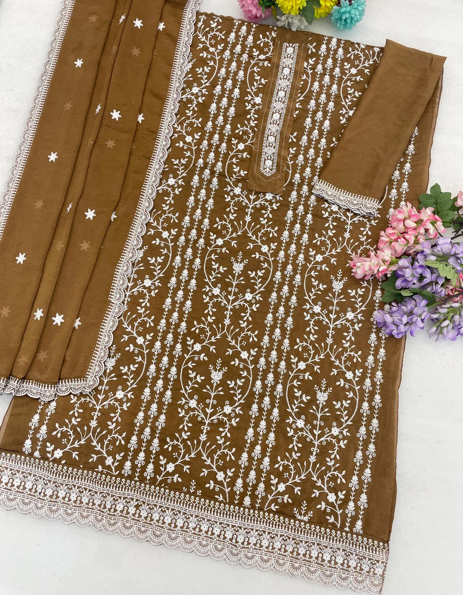 3110 Master Colors A To D Rangoli Cursh Embroidered Salwar Kameez